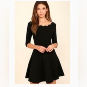 Exclusion Tips the black scallop dress